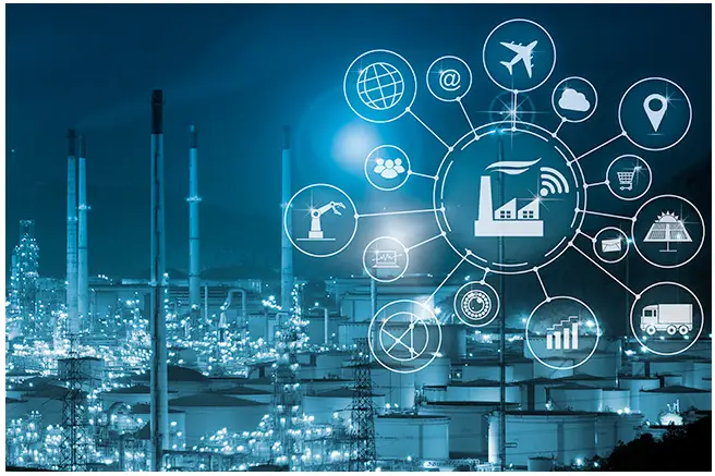 foto referente a automação industrial de uma fábrica